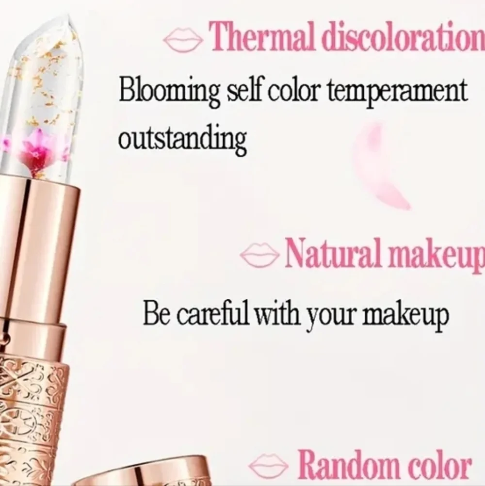 Temperature Activated Petal Color Changing Jelly Lipbalm Lipstick NWT